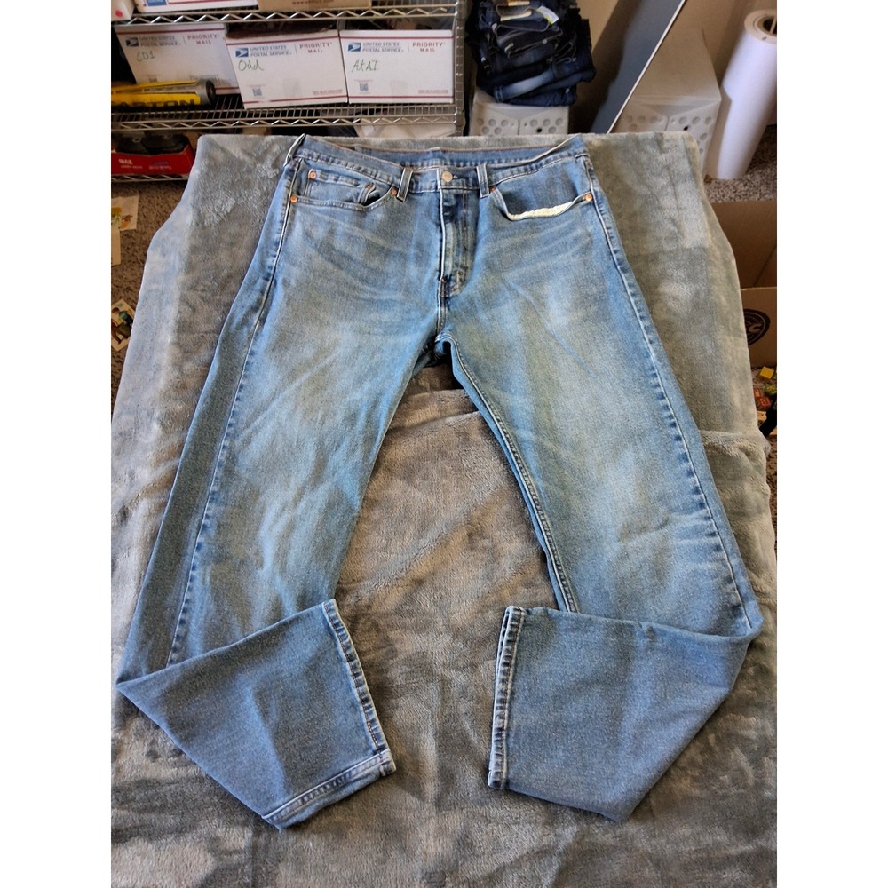 Levis 511 Slim Fit Jeans Mens Light Wash Blue Denim‎  35x32